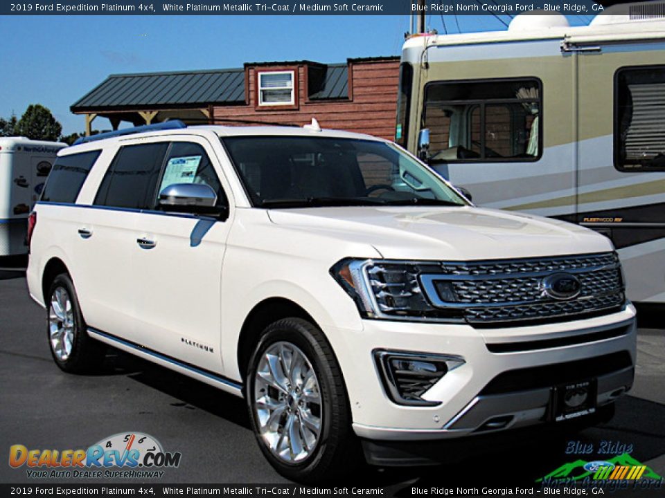 2019 Ford Expedition Platinum 4x4 White Platinum Metallic Tri-Coat / Medium Soft Ceramic Photo #7