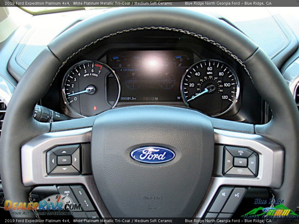 2019 Ford Expedition Platinum 4x4 White Platinum Metallic Tri-Coat / Medium Soft Ceramic Photo #19