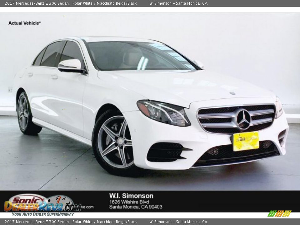 2017 Mercedes-Benz E 300 Sedan Polar White / Macchiato Beige/Black Photo #1