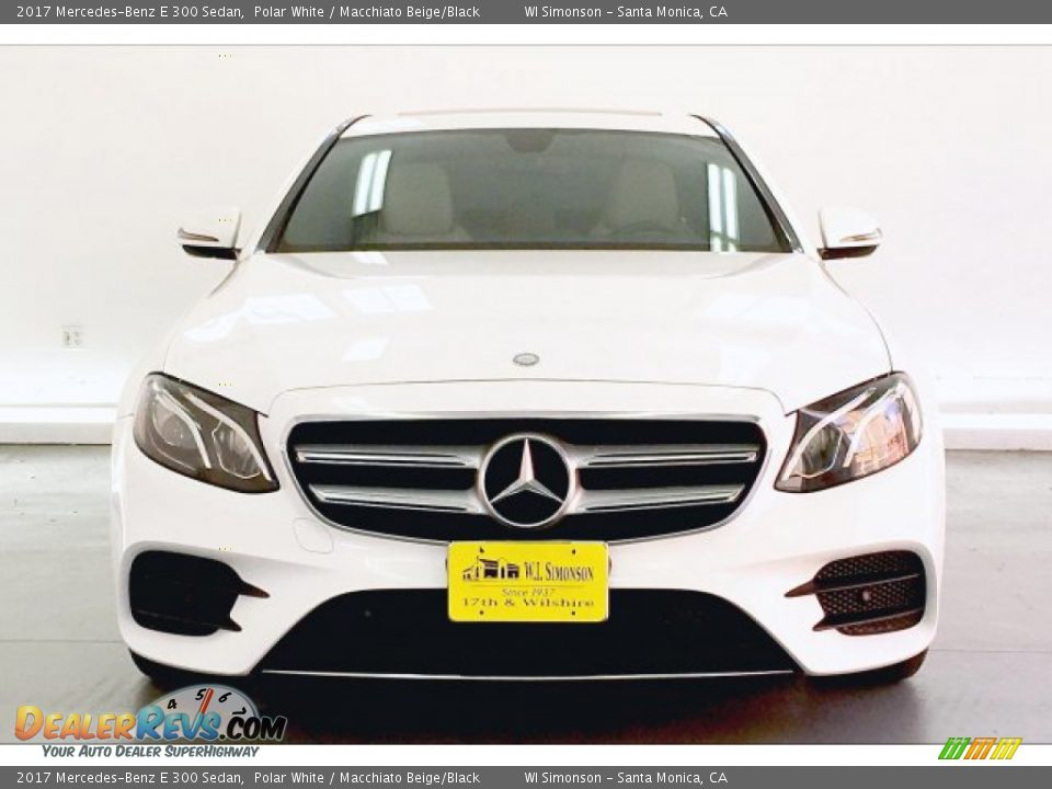 2017 Mercedes-Benz E 300 Sedan Polar White / Macchiato Beige/Black Photo #2