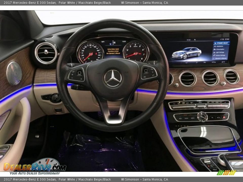 2017 Mercedes-Benz E 300 Sedan Polar White / Macchiato Beige/Black Photo #4