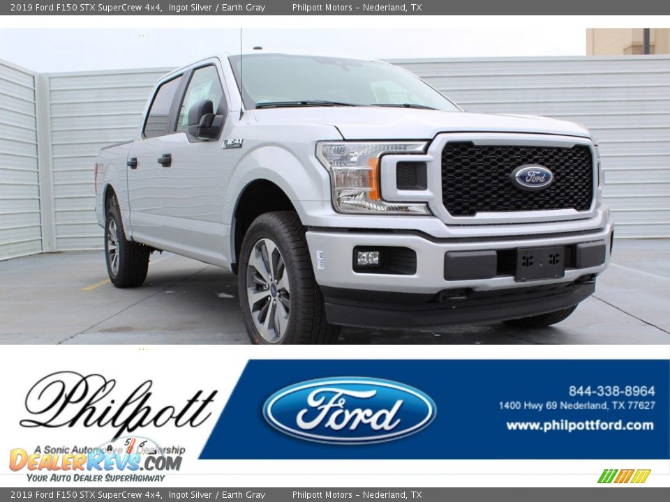 2019 Ford F150 STX SuperCrew 4x4 Ingot Silver / Earth Gray Photo #1