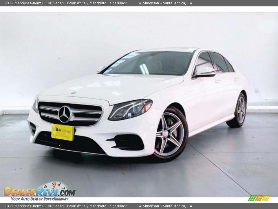 2017 Mercedes-Benz E 300 Sedan Polar White / Macchiato Beige/Black Photo #12