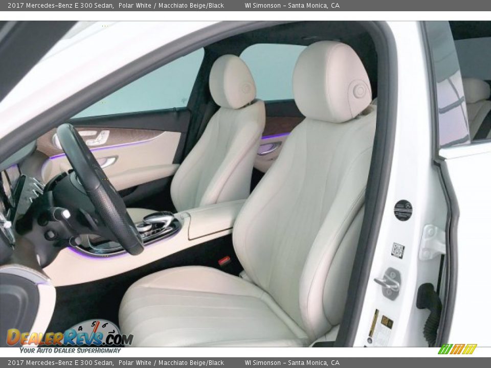 2017 Mercedes-Benz E 300 Sedan Polar White / Macchiato Beige/Black Photo #14