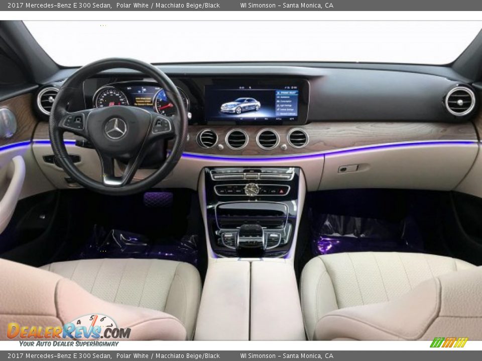 2017 Mercedes-Benz E 300 Sedan Polar White / Macchiato Beige/Black Photo #17