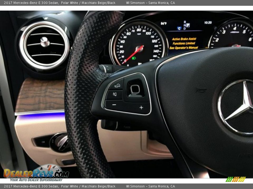 2017 Mercedes-Benz E 300 Sedan Polar White / Macchiato Beige/Black Photo #18