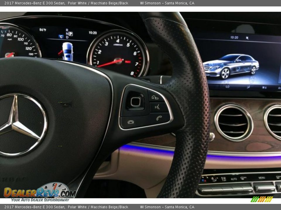 2017 Mercedes-Benz E 300 Sedan Polar White / Macchiato Beige/Black Photo #19