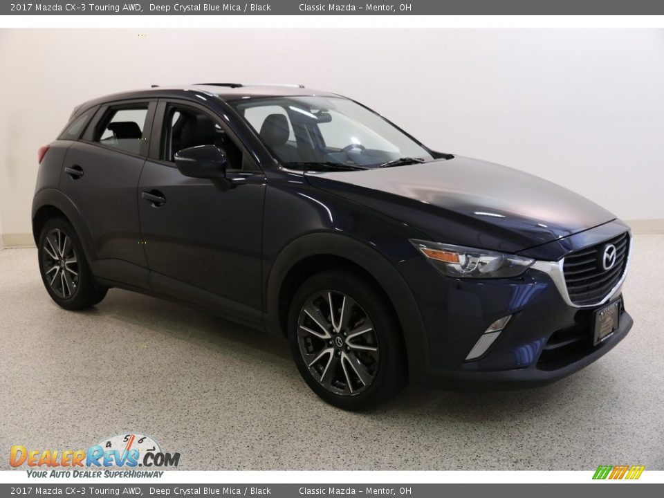 2017 Mazda CX-3 Touring AWD Deep Crystal Blue Mica / Black Photo #1