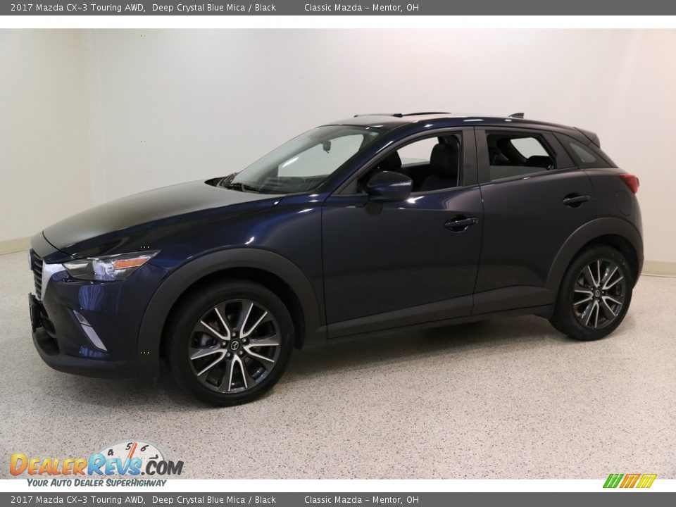 2017 Mazda CX-3 Touring AWD Deep Crystal Blue Mica / Black Photo #3