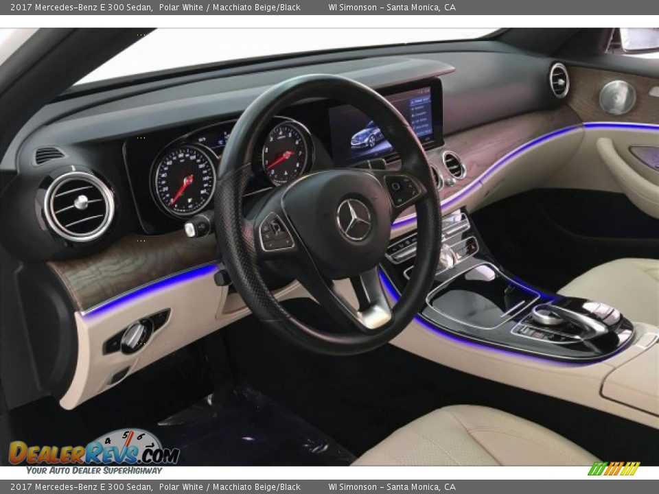 2017 Mercedes-Benz E 300 Sedan Polar White / Macchiato Beige/Black Photo #22