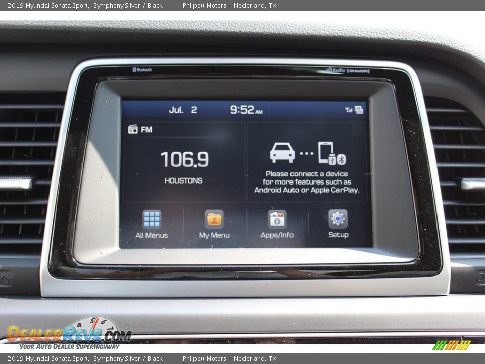2019 Hyundai Sonata Sport Symphony Silver / Black Photo #18