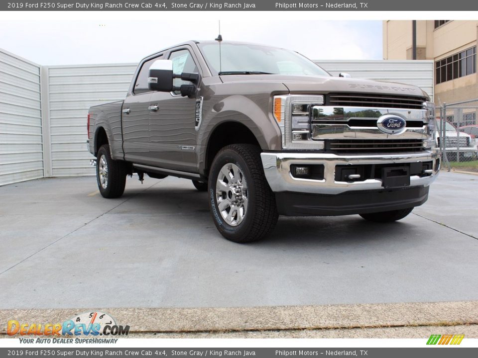 2019 Ford F250 Super Duty King Ranch Crew Cab 4x4 Stone Gray / King Ranch Java Photo #2