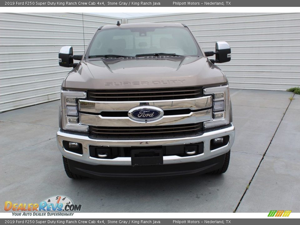 2019 Ford F250 Super Duty King Ranch Crew Cab 4x4 Stone Gray / King Ranch Java Photo #3
