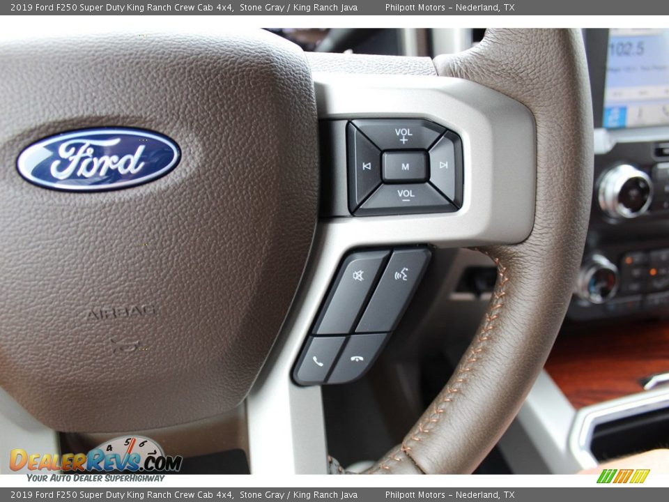 2019 Ford F250 Super Duty King Ranch Crew Cab 4x4 Steering Wheel Photo #13