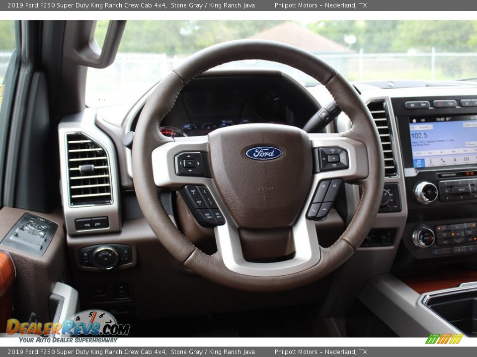 2019 Ford F250 Super Duty King Ranch Crew Cab 4x4 Steering Wheel Photo #21