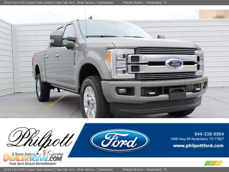 2019 Ford F250 Super Duty Limited Crew Cab 4x4 Silver Spruce / Camelback Photo #1