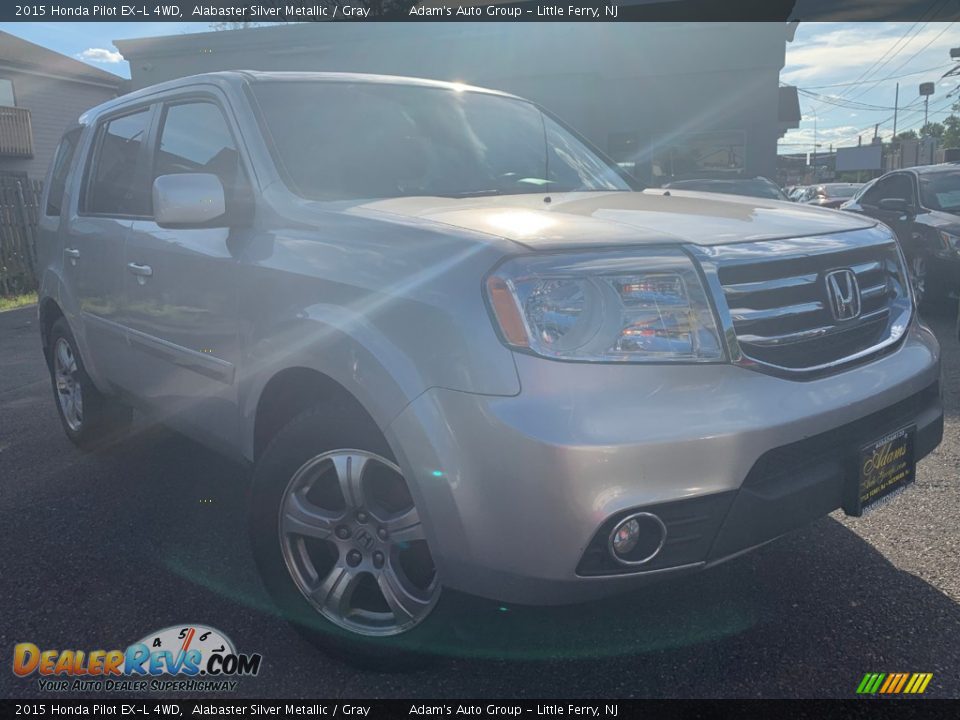 2015 Honda Pilot EX-L 4WD Alabaster Silver Metallic / Gray Photo #2