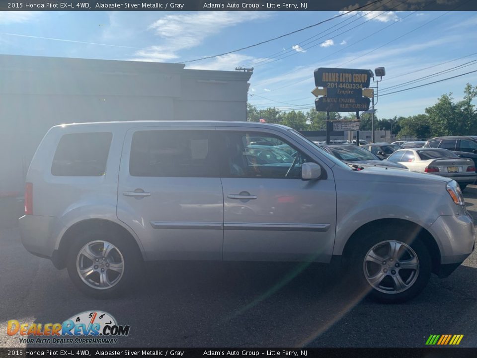 2015 Honda Pilot EX-L 4WD Alabaster Silver Metallic / Gray Photo #4
