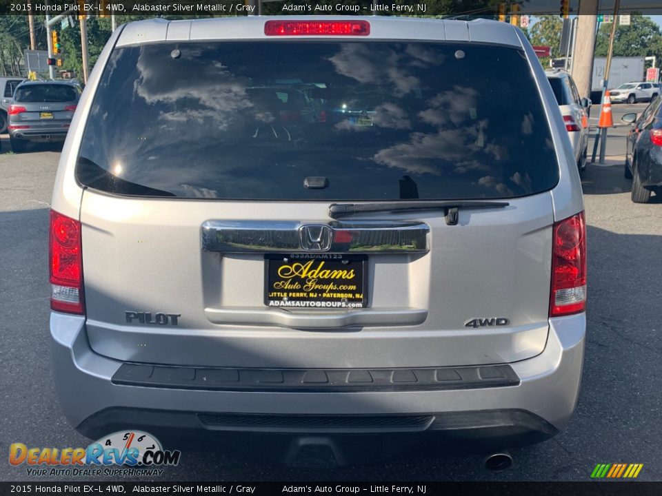 2015 Honda Pilot EX-L 4WD Alabaster Silver Metallic / Gray Photo #6