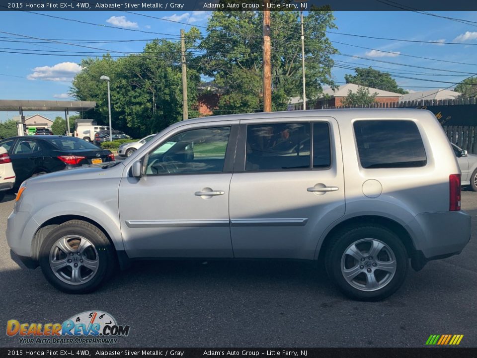 2015 Honda Pilot EX-L 4WD Alabaster Silver Metallic / Gray Photo #8