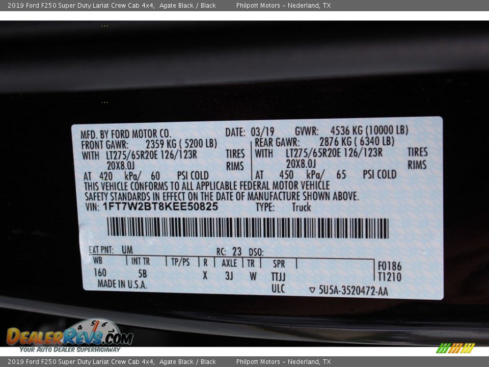 2019 Ford F250 Super Duty Lariat Crew Cab 4x4 Agate Black / Black Photo #26