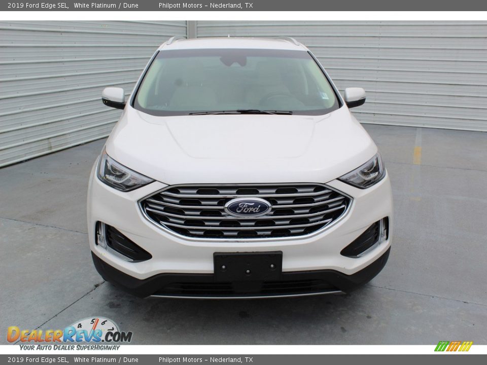 2019 Ford Edge SEL White Platinum / Dune Photo #3