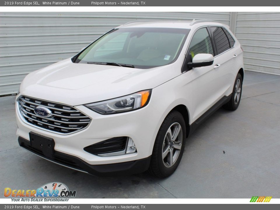 2019 Ford Edge SEL White Platinum / Dune Photo #4