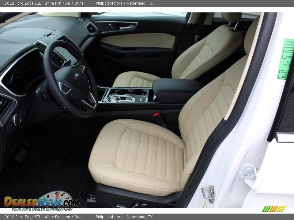 2019 Ford Edge SEL White Platinum / Dune Photo #7