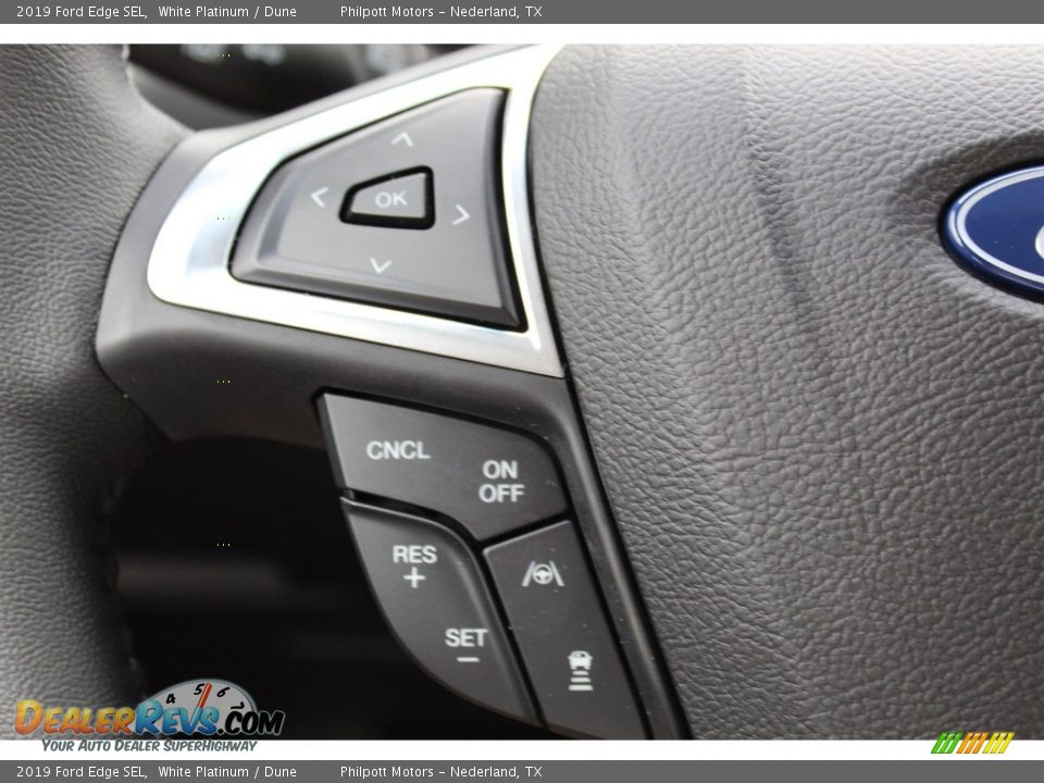 2019 Ford Edge SEL White Platinum / Dune Photo #15