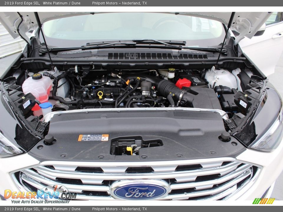 2019 Ford Edge SEL White Platinum / Dune Photo #22