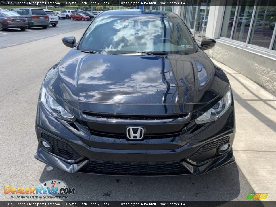 2019 Honda Civic Sport Hatchback Crystal Black Pearl / Black Photo #3