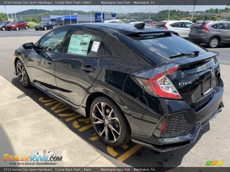 2019 Honda Civic Sport Hatchback Crystal Black Pearl / Black Photo #5
