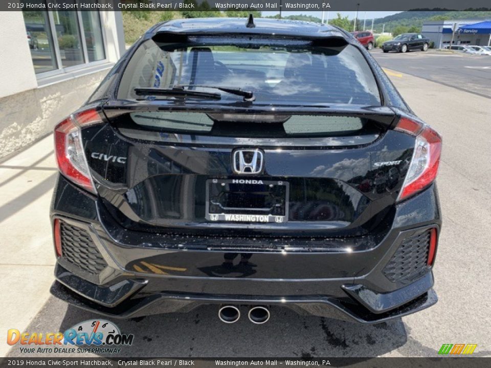 2019 Honda Civic Sport Hatchback Crystal Black Pearl / Black Photo #6