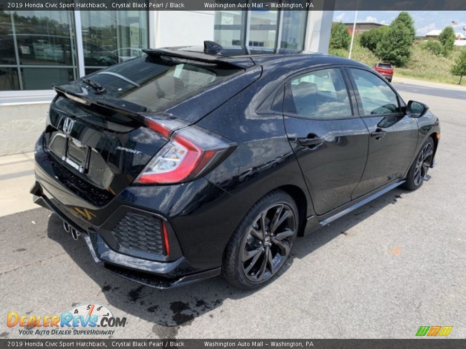 2019 Honda Civic Sport Hatchback Crystal Black Pearl / Black Photo #7