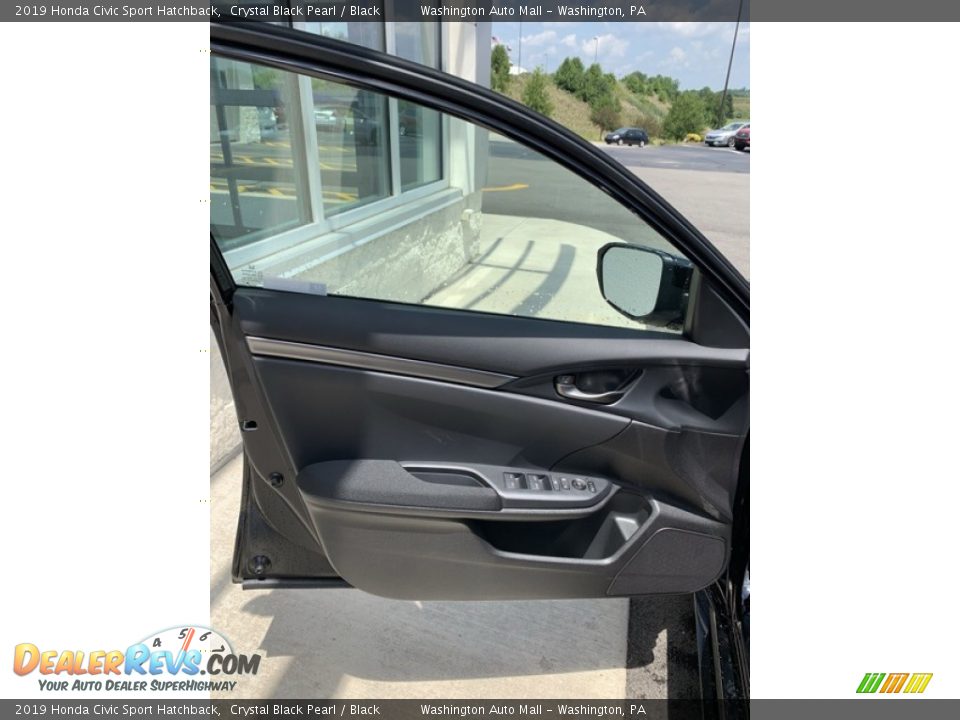 2019 Honda Civic Sport Hatchback Crystal Black Pearl / Black Photo #10