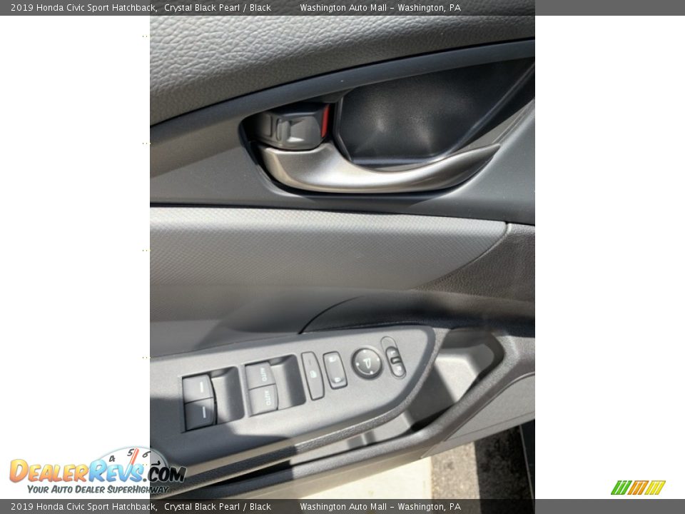 2019 Honda Civic Sport Hatchback Crystal Black Pearl / Black Photo #11