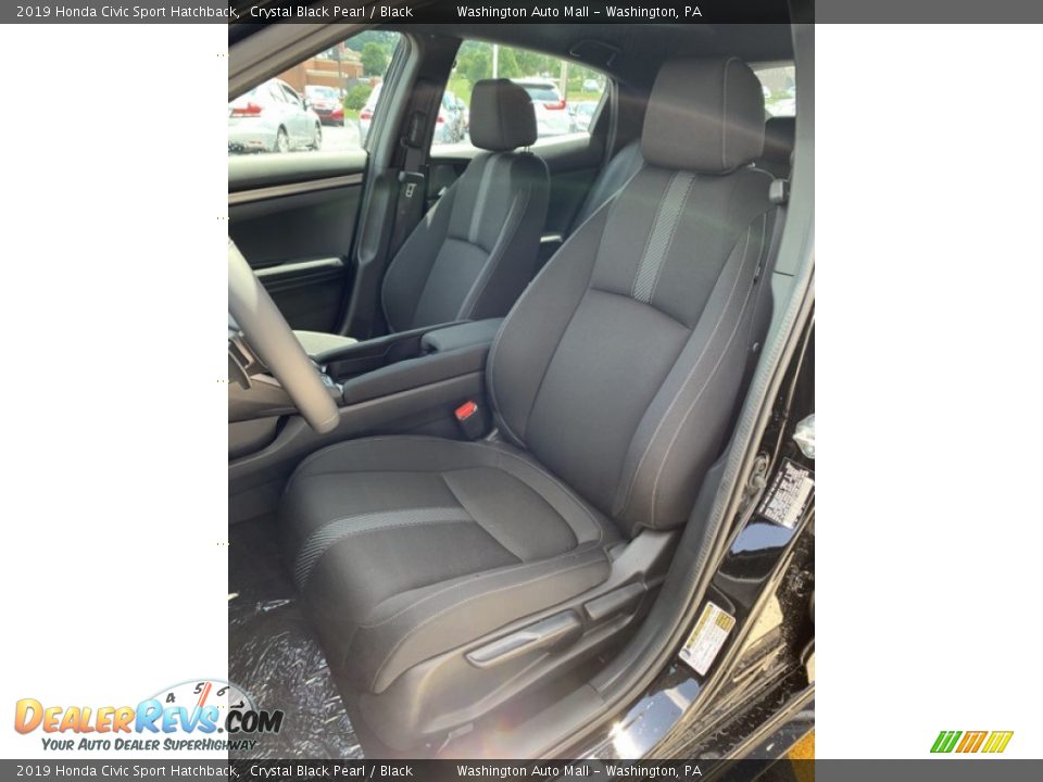 2019 Honda Civic Sport Hatchback Crystal Black Pearl / Black Photo #14