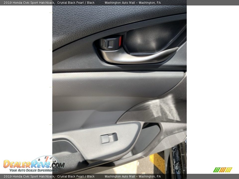 2019 Honda Civic Sport Hatchback Crystal Black Pearl / Black Photo #17