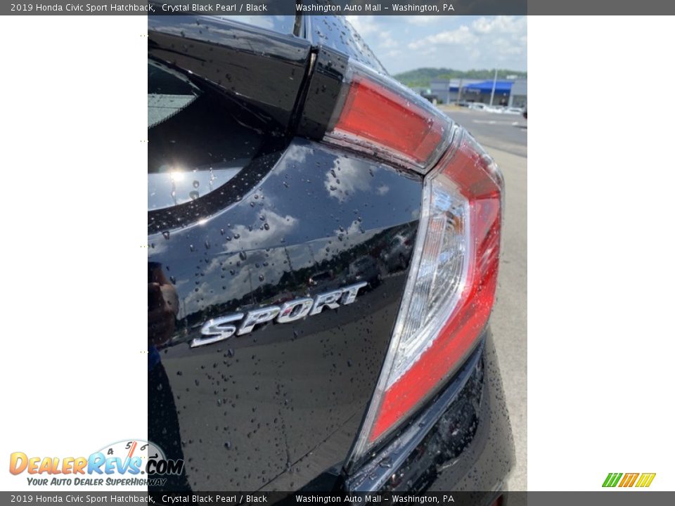 2019 Honda Civic Sport Hatchback Crystal Black Pearl / Black Photo #22
