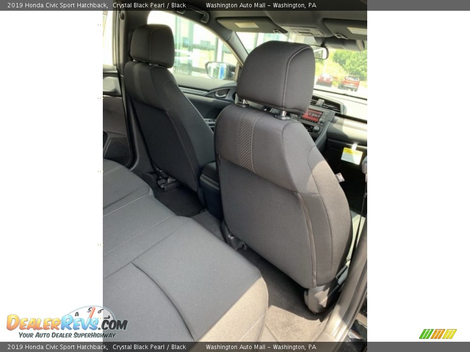 2019 Honda Civic Sport Hatchback Crystal Black Pearl / Black Photo #25