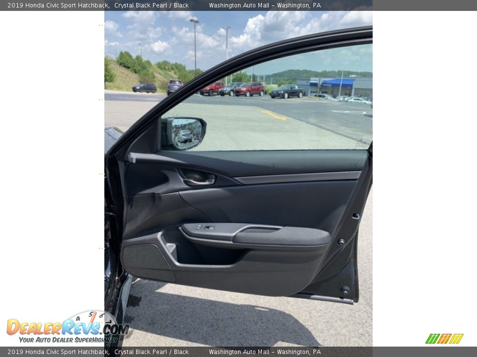 2019 Honda Civic Sport Hatchback Crystal Black Pearl / Black Photo #26