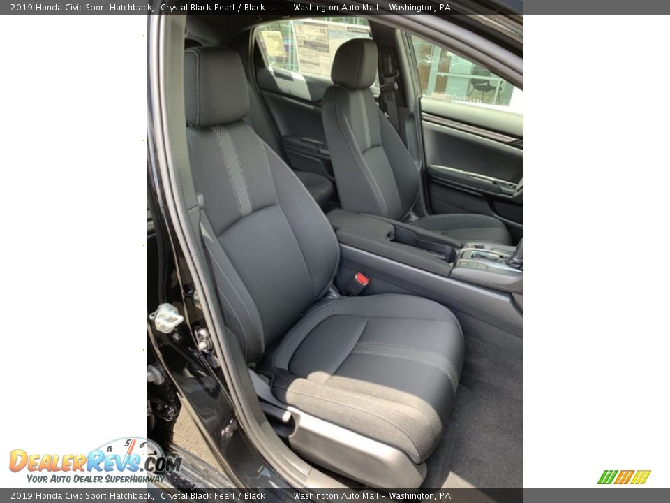 2019 Honda Civic Sport Hatchback Crystal Black Pearl / Black Photo #27