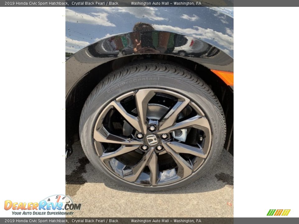 2019 Honda Civic Sport Hatchback Crystal Black Pearl / Black Photo #29