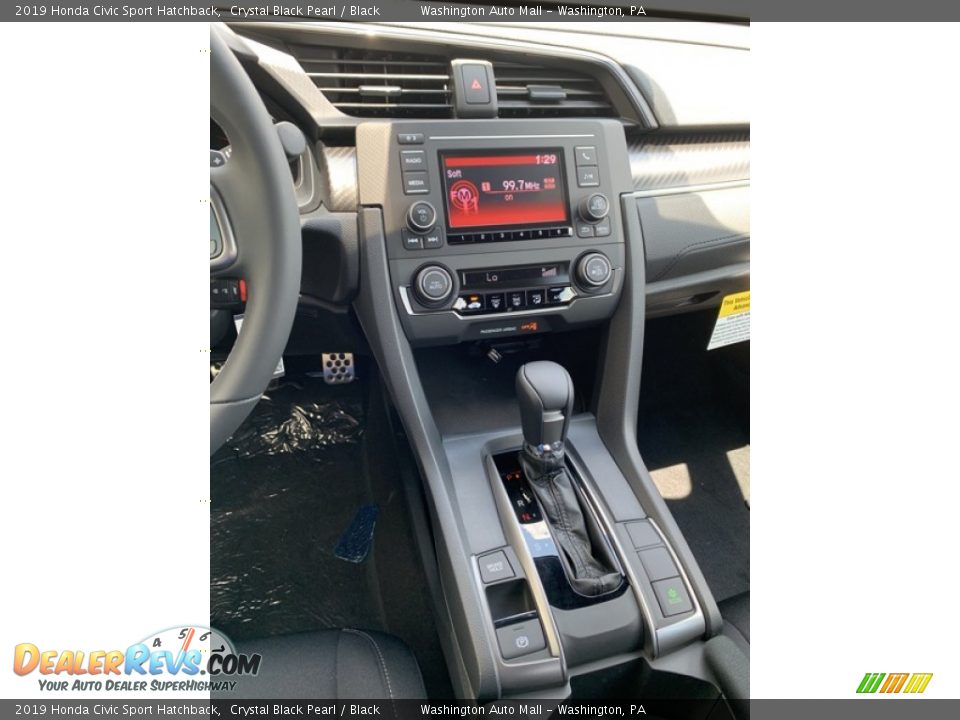 2019 Honda Civic Sport Hatchback Crystal Black Pearl / Black Photo #31