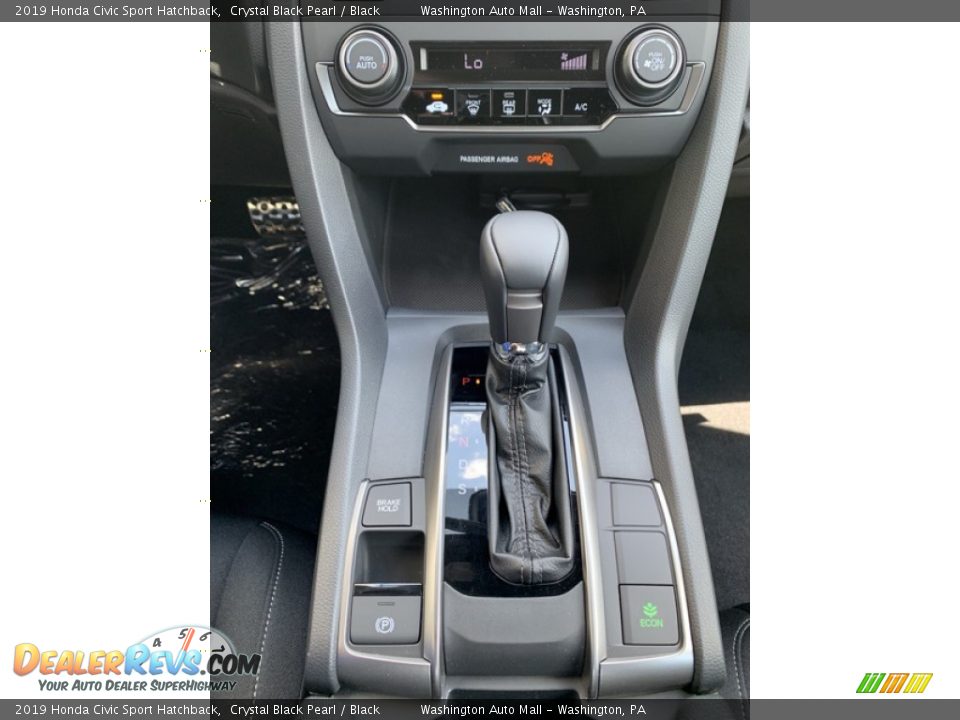2019 Honda Civic Sport Hatchback Crystal Black Pearl / Black Photo #33