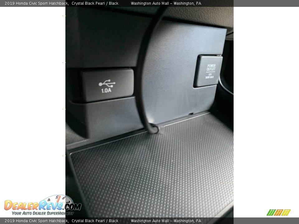 2019 Honda Civic Sport Hatchback Crystal Black Pearl / Black Photo #35