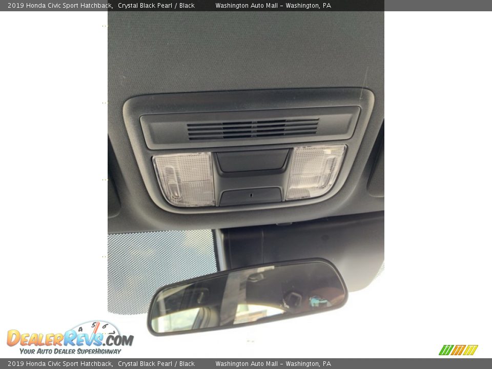 2019 Honda Civic Sport Hatchback Crystal Black Pearl / Black Photo #36