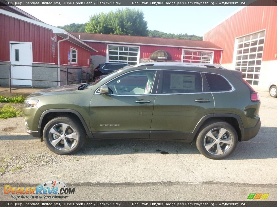 2019 Jeep Cherokee Limited 4x4 Olive Green Pearl / Black/Ski Grey Photo #3