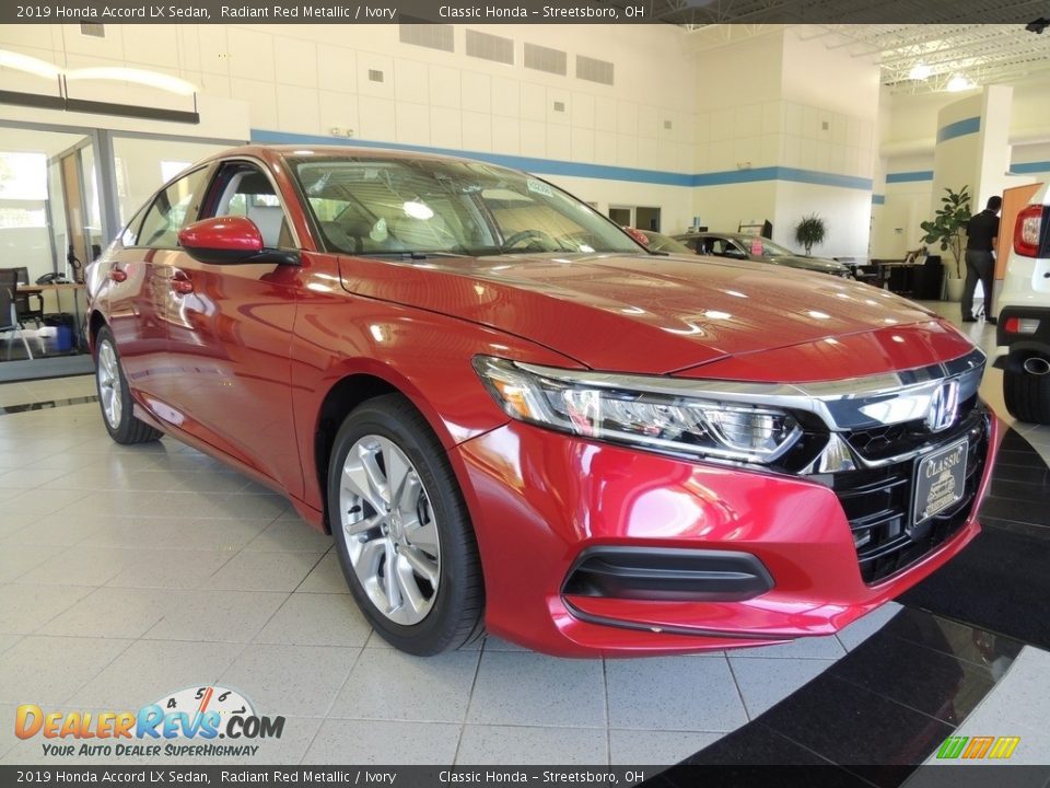 2019 Honda Accord LX Sedan Radiant Red Metallic / Ivory Photo #3