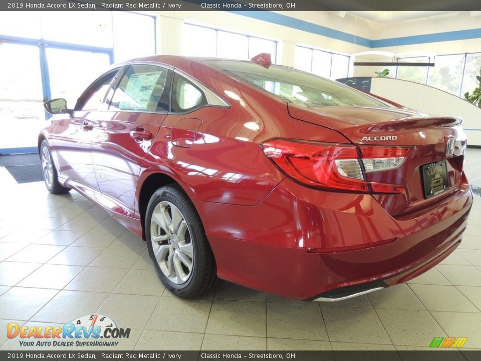 2019 Honda Accord LX Sedan Radiant Red Metallic / Ivory Photo #7